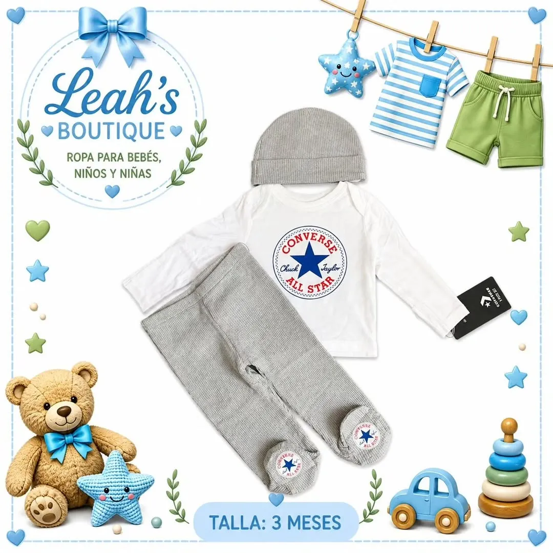 Conjunto Converse All Star gris
