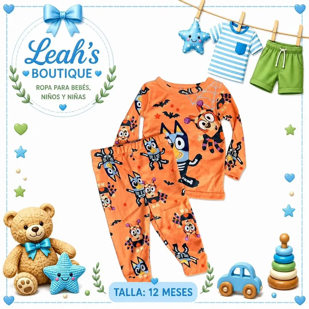 Pijama Bluey naranja