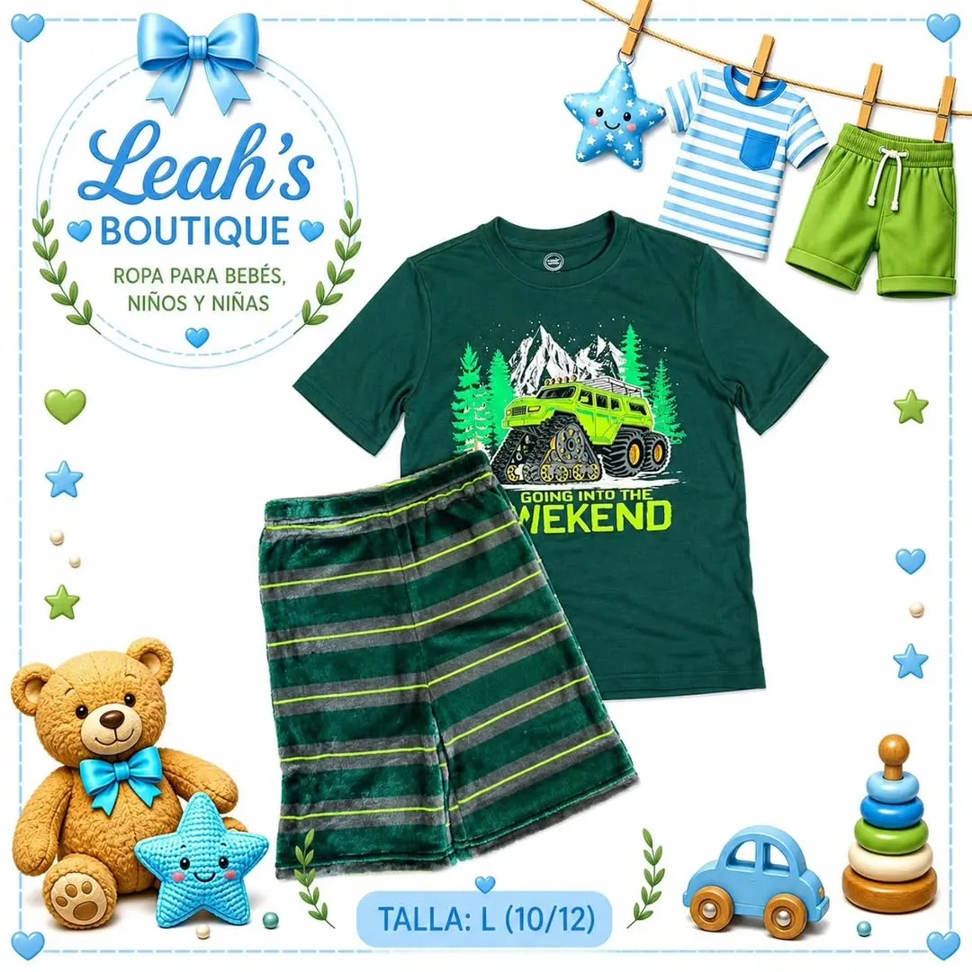 Conjunto monster truck verde