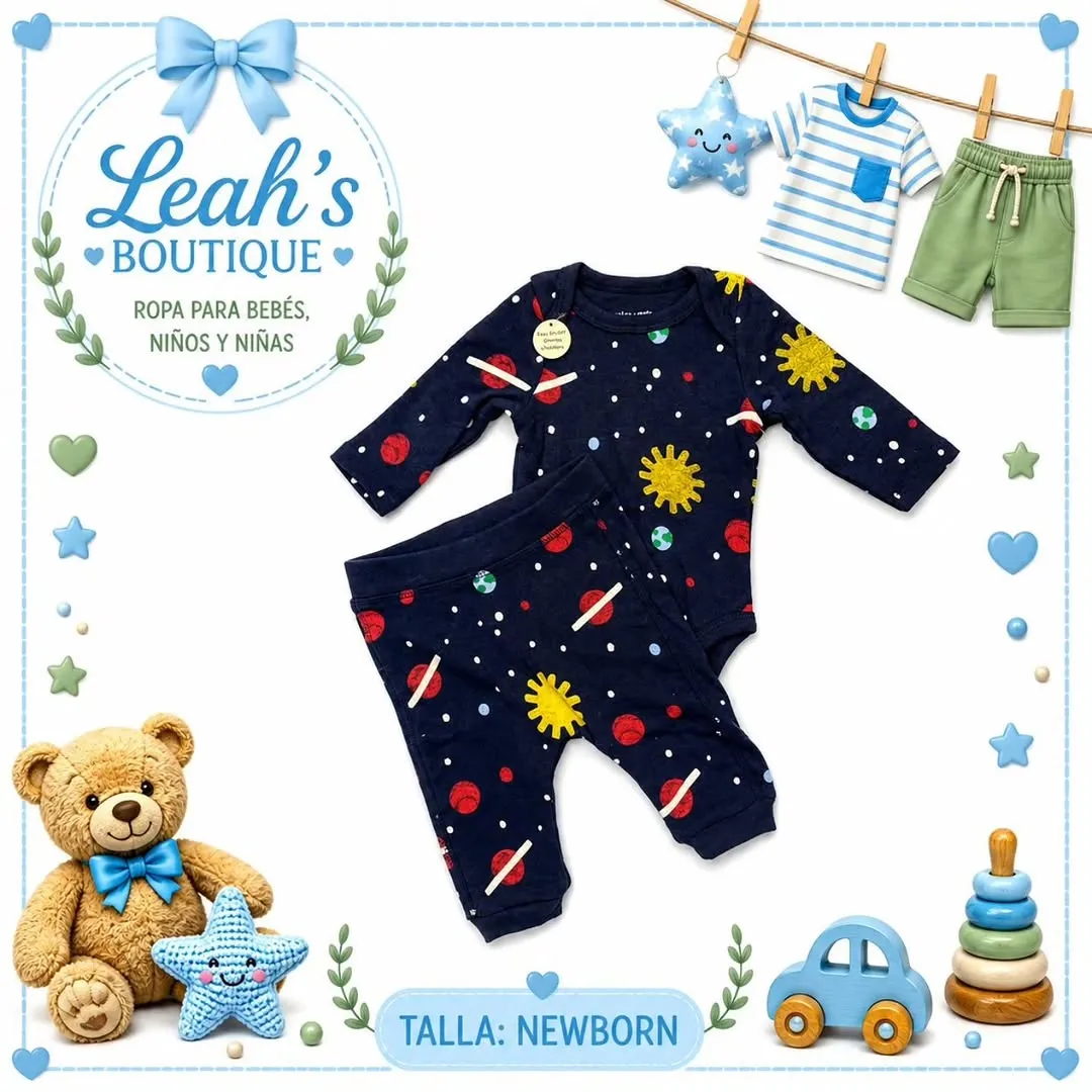 Pijama espacial azul marino
