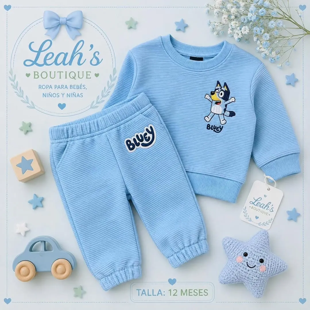 Conjunto Bluey celeste
