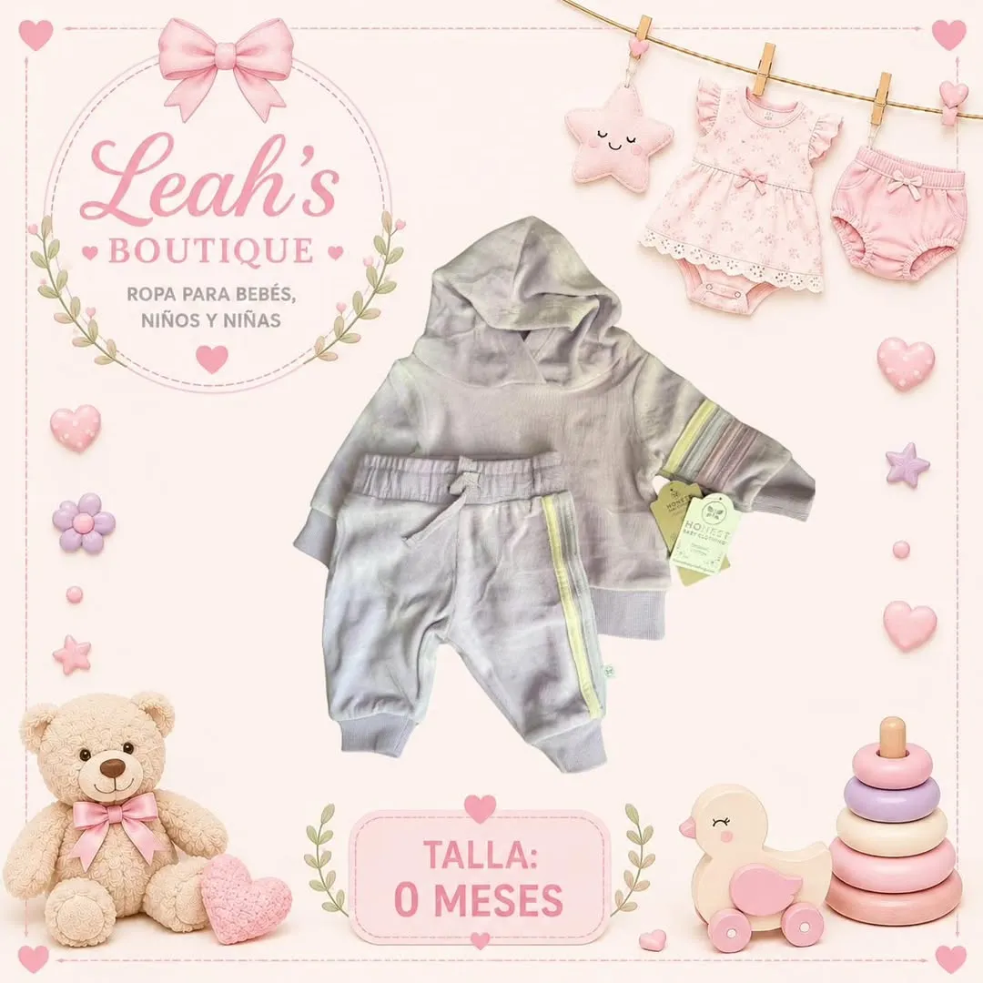 Conjunto Honest tie-dye gris