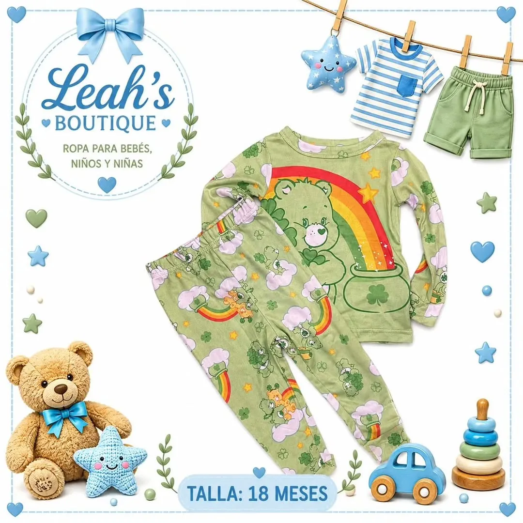 Pijama Care Bears verde