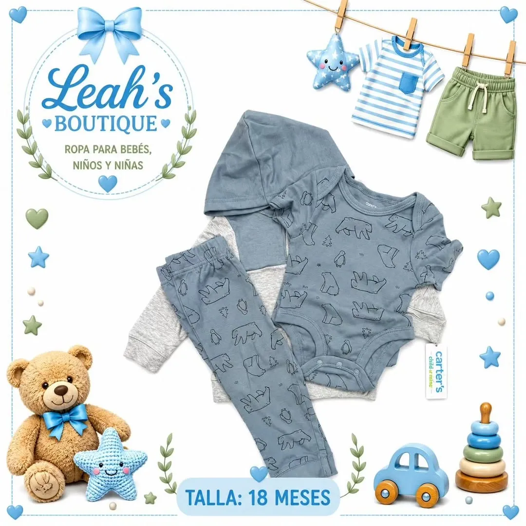 Set Carter's de osos árticos