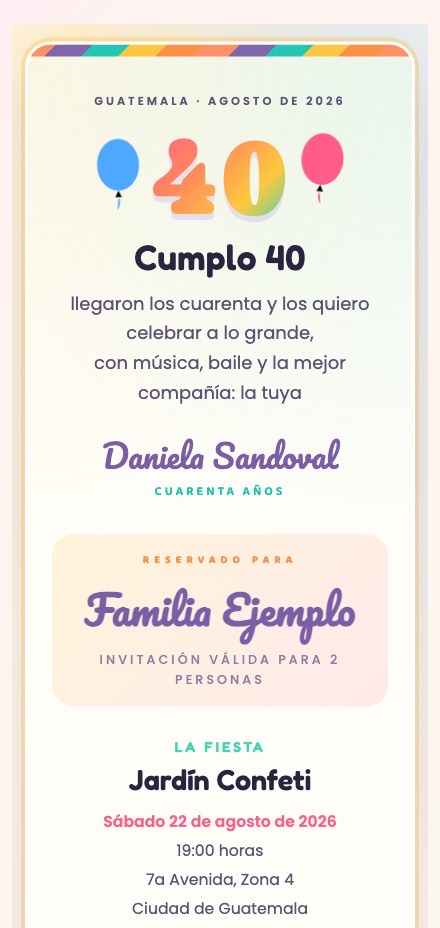 Modelo Confeti